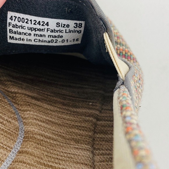 Womens 38 US 7.5-8 Dansko Belle Slip‎ On Sneakers Textured Canvas Striped Shoes - Picture 11 of 11